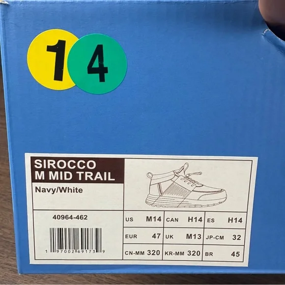 HEY DUDE SIROCCO MID TRAIL 40964-462 NAVY BLACK WHITE MEN SZ 14 - Picture 8 of 8